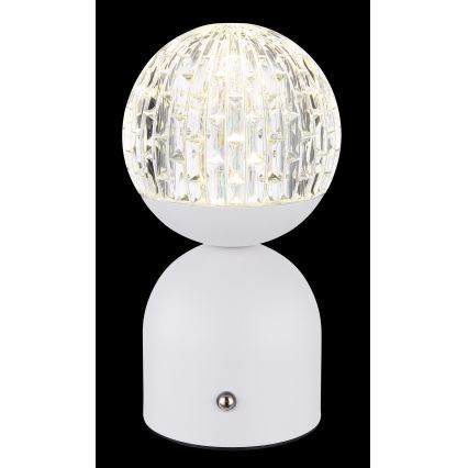 Globo - LED Aptumšojama skārienvadāma galda lampa LED/2W/5V 2700/4000/65000K 1800 mAh balta