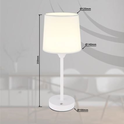Globo - LED Aptumšojama uzlādējama skārienvadāma galda lampa LED/2,5W/3,7V 2700/4000/6500K 1800 mAh balta