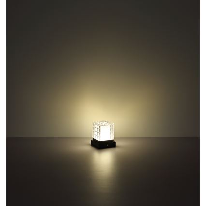 Globo - LED Aptumšojama skārienvadāma galda lampa LED/2,5W/3,7V 2700K/4000K/6500K 1800 mAh USB melna
