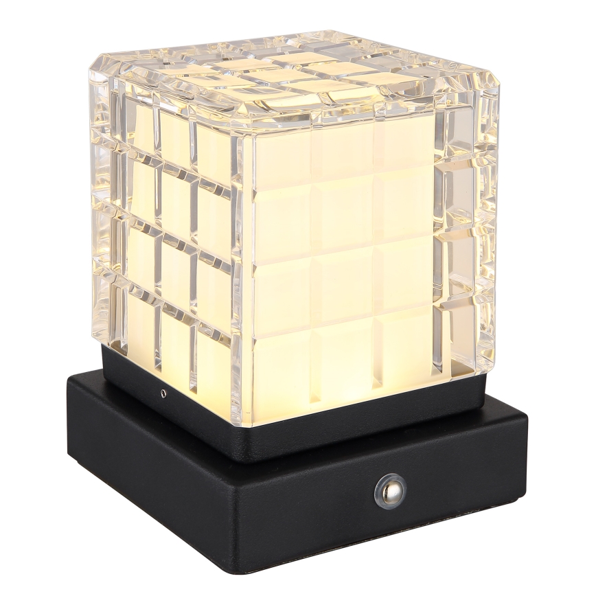 Globo - LED Aptumšojama skārienvadāma galda lampa LED/2,5W/3,7V 2700K/4000K/6500K 1800 mAh USB melna