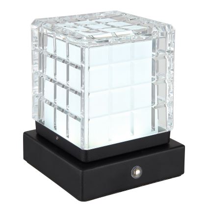 Globo - LED Aptumšojama skārienvadāma galda lampa LED/2,5W/3,7V 2700K/4000K/6500K 1800 mAh USB melna