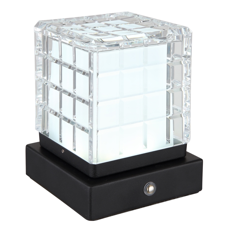 Globo - LED Aptumšojama skārienvadāma galda lampa LED/2,5W/3,7V 2700K/4000K/6500K 1800 mAh USB melna