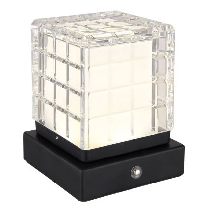 Globo - LED Aptumšojama skārienvadāma galda lampa LED/2,5W/3,7V 2700K/4000K/6500K 1800 mAh USB melna