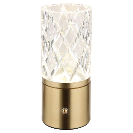 Globo - LED Aptumšojama skārienvadāma galda lampa LED/2,5W/3,7V 2700K/4000K/6500K 1800 mAh USB zelta