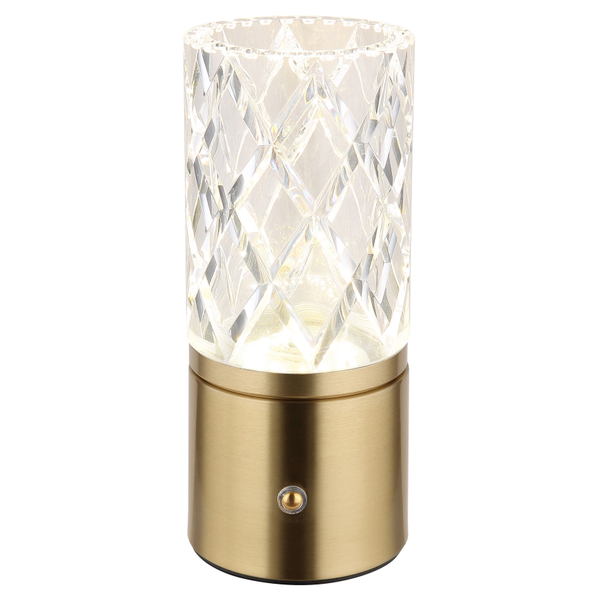 Globo - LED Aptumšojama skārienvadāma galda lampa LED/2,5W/3,7V 2700K/4000K/6500K 1800 mAh USB zelta