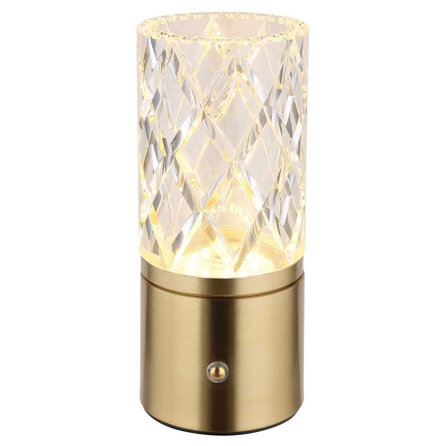 Globo - LED Aptumšojama skārienvadāma galda lampa LED/2,5W/3,7V 2700K/4000K/6500K 1800 mAh USB zelta