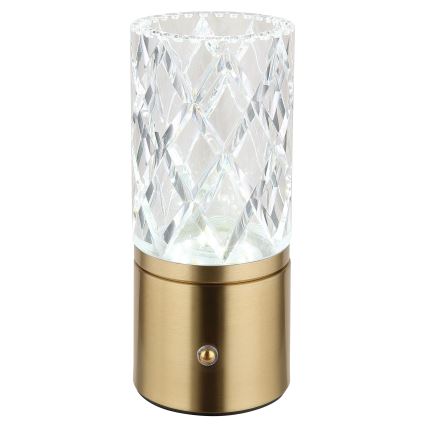 Globo - LED Aptumšojama skārienvadāma galda lampa LED/2,5W/3,7V 2700K/4000K/6500K 1800 mAh USB zelta