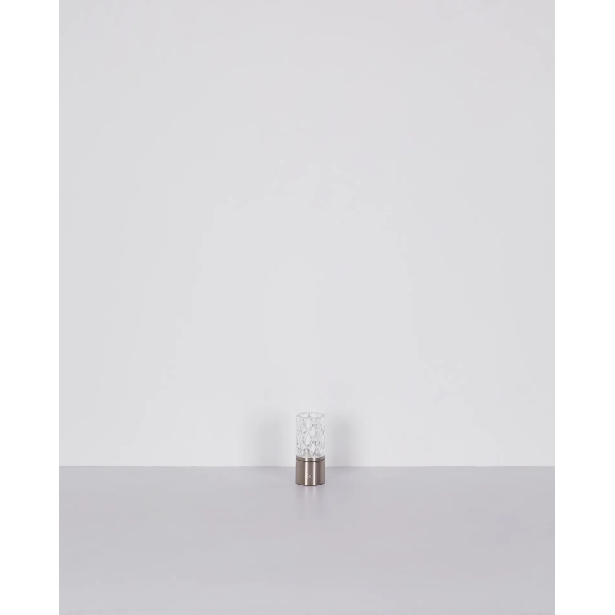Globo - LED Aptumšojama skārienvadāma galda lampa LED/2,5W/3,7V 2700K/4000K/6500K 1800 mAh USB matēts hroms