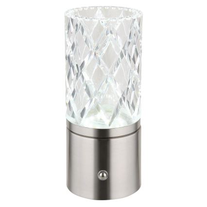 Globo - LED Aptumšojama skārienvadāma galda lampa LED/2,5W/3,7V 2700K/4000K/6500K 1800 mAh USB matēts hroms