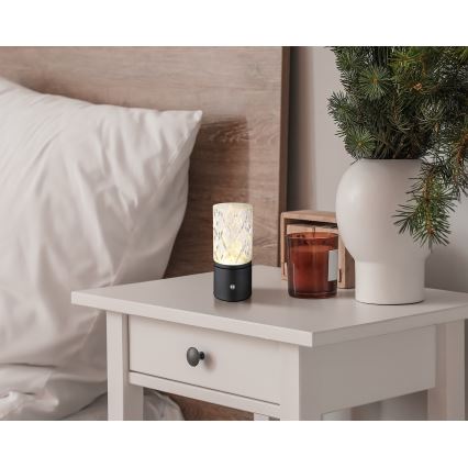 Globo - LED Aptumšojama skārienvadāma galda lampa LED/2,5W/3,7V 2700K/4000K/6500K 1800 mAh USB melna