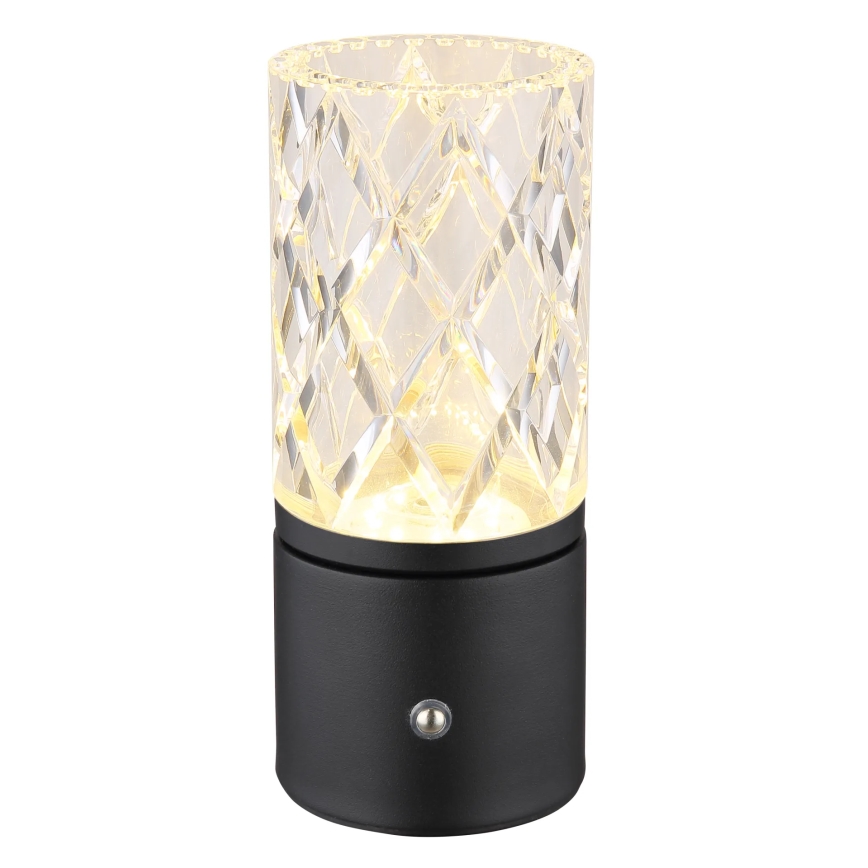 Globo - LED Aptumšojama skārienvadāma galda lampa LED/2,5W/3,7V 2700K/4000K/6500K 1800 mAh USB melna