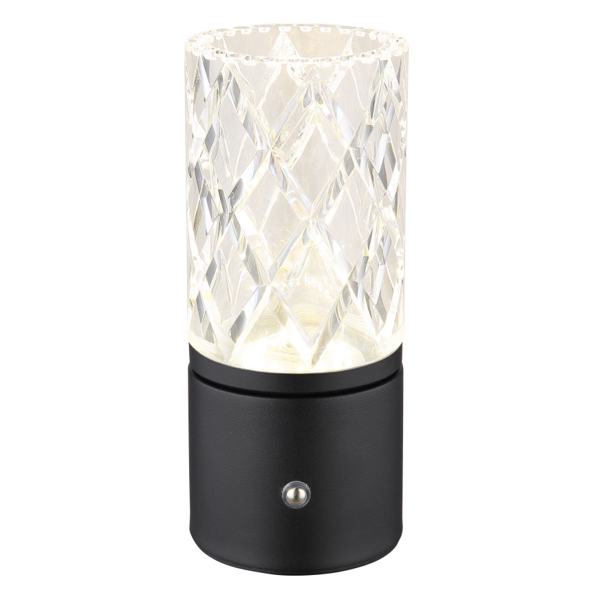 Globo - LED Aptumšojama skārienvadāma galda lampa LED/2,5W/3,7V 2700K/4000K/6500K 1800 mAh USB melna
