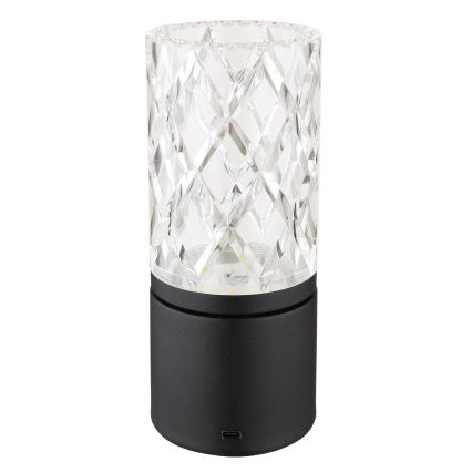 Globo - LED Aptumšojama skārienvadāma galda lampa LED/2,5W/3,7V 2700K/4000K/6500K 1800 mAh USB melna