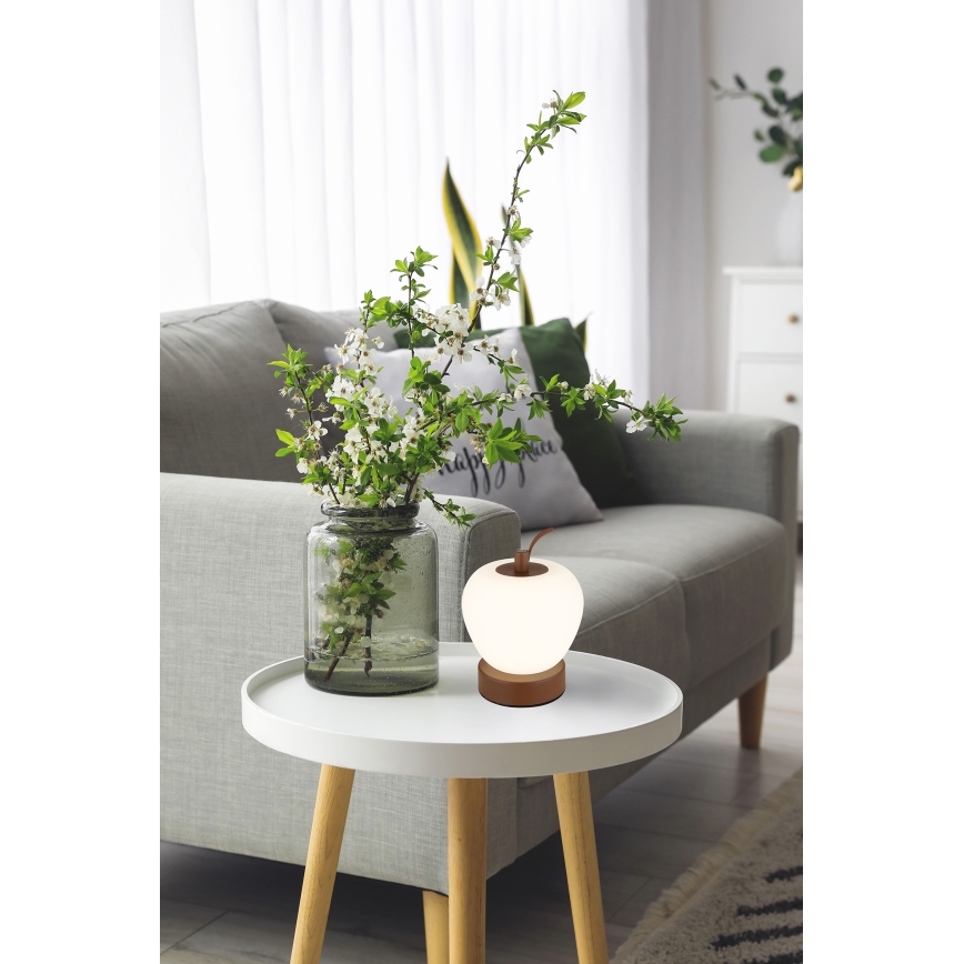 Globo - LED Aptumšojama skārienvadāma galda lampa LED/2W/3,7V 2700K/4000K/6500K 1200 mAh USB brūna