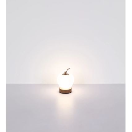 Globo - LED Aptumšojama skārienvadāma galda lampa LED/2W/3,7V 2700K/4000K/6500K 1200 mAh USB brūna