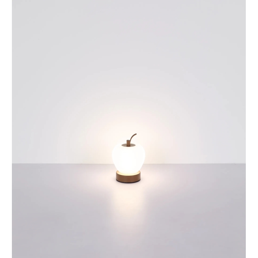 Globo - LED Aptumšojama skārienvadāma galda lampa LED/2W/3,7V 2700K/4000K/6500K 1200 mAh USB brūna
