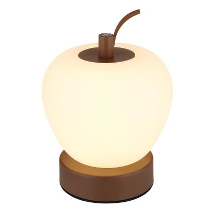 Globo - LED Aptumšojama skārienvadāma galda lampa LED/2W/3,7V 2700K/4000K/6500K 1200 mAh USB brūna