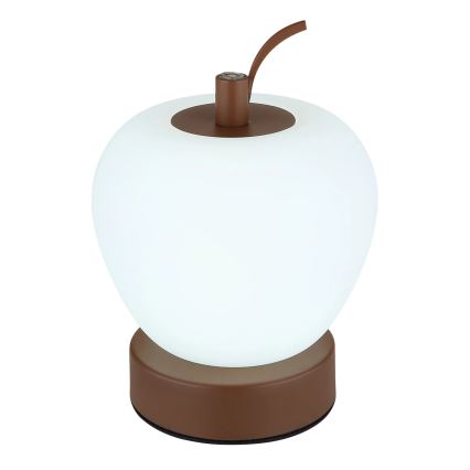 Globo - LED Aptumšojama skārienvadāma galda lampa LED/2W/3,7V 2700K/4000K/6500K 1200 mAh USB brūna