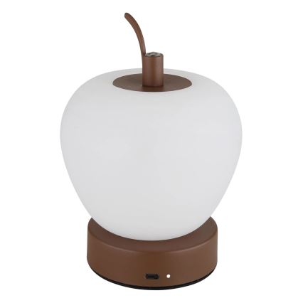 Globo - LED Aptumšojama skārienvadāma galda lampa LED/2W/3,7V 2700K/4000K/6500K 1200 mAh USB brūna