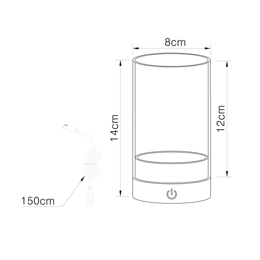 Globo - LED Āra aptumšojama uzlādējams skārienvadāma galda lampa LED/2W/3,7V 2700/4000/6500K 1200mAh IP44 zaļa