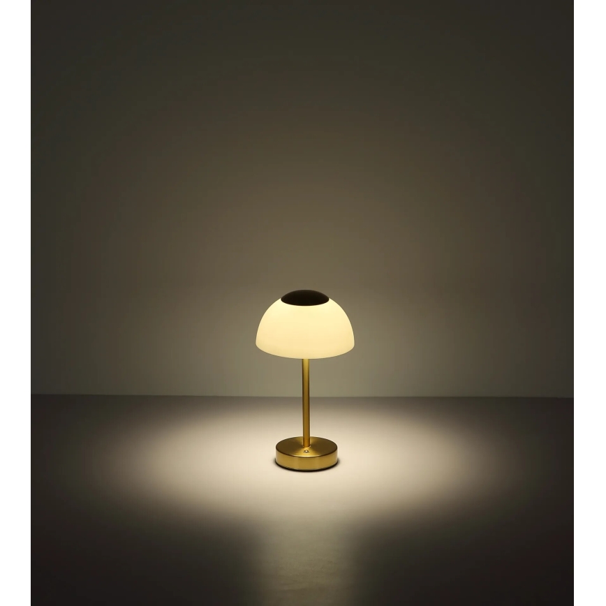 Globo - LED Aptumšojama, lādējama galda lampa LED/2,5W/5V 1800mAh 2700K/4000K/6500K misiņš