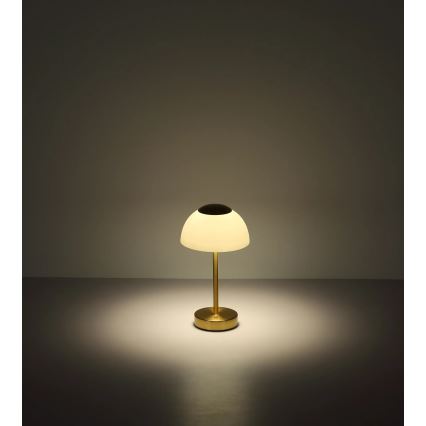 Globo - LED uzlādējamā galda lampa ar regulējamu spilgtumu LED/2,5W/5V 1800 mAh 2700K/4000K/6500K misiņš
