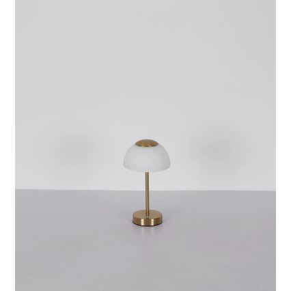 Globo - LED uzlādējamā galda lampa ar regulējamu spilgtumu LED/2,5W/5V 1800 mAh 2700K/4000K/6500K misiņš