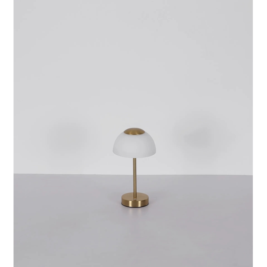 Globo - LED uzlādējamā galda lampa ar regulējamu spilgtumu LED/2,5W/5V 1800 mAh 2700K/4000K/6500K misiņš