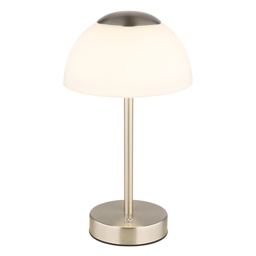 Globo - LED Aptumšojama, lādējama galda lampa LED/2,5W/5V 1800mAh 2700K/4000K/6500K matēts hroms