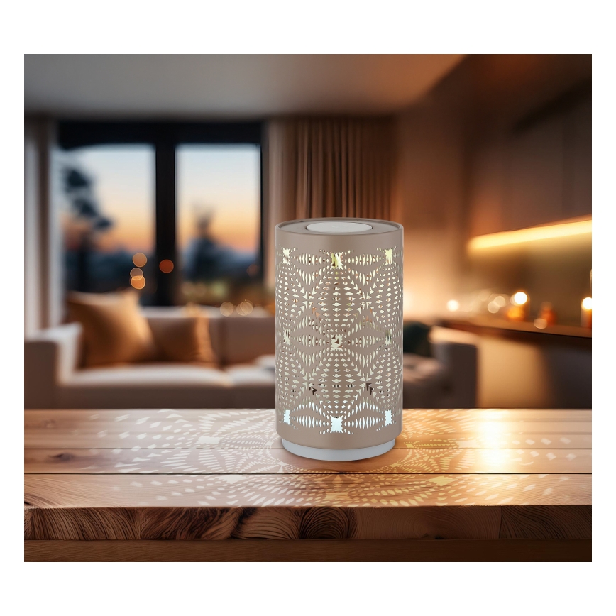 Globo - LED RGB Skārienvadāma uzlādējams galda lampa LED/1W/5V 500 mAh brūna