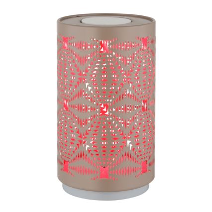 Globo - LED RGB Skārienvadāma uzlādējams galda lampa LED/1W/5V 500 mAh brūna