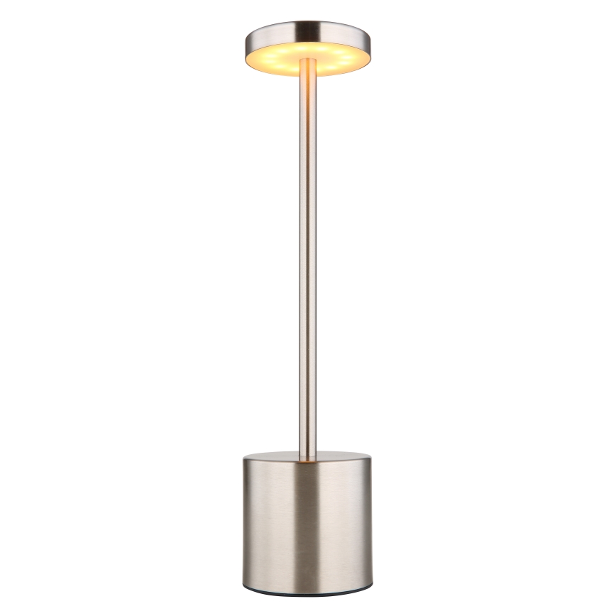 Globo - LED Aptumšojama skārienvadāma galda lampa LED/1,2W/3,7V 2000K/3500K/7000K 1200 mAh USB matēts hroms