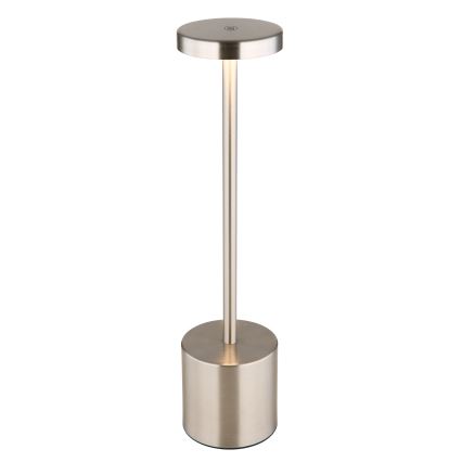 Globo - LED Aptumšojama skārienvadāma galda lampa LED/1,2W/3,7V 2000K/3500K/7000K 1200 mAh USB matēts hroms