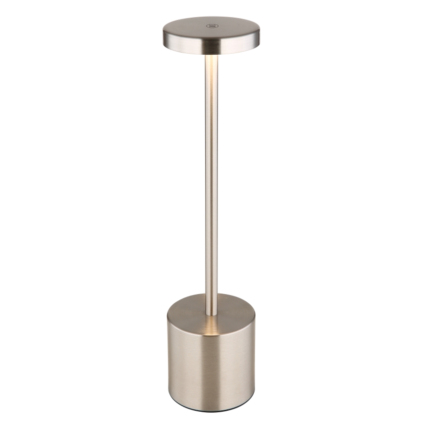 Globo - LED Aptumšojama skārienvadāma galda lampa LED/1,2W/3,7V 2000K/3500K/7000K 1200 mAh USB matēts hroms