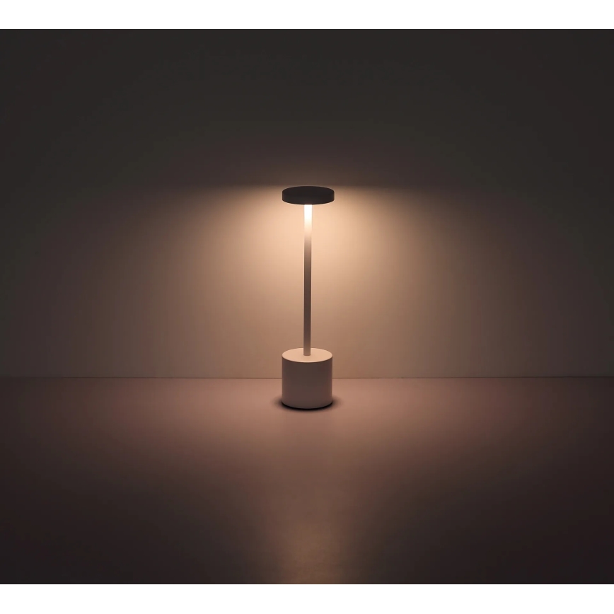 Globo - LED Aptumšojama skārienvadāma galda lampa LED/1,2W/3,7V 2000K/3500K/7000K 1200 mAh USB balta