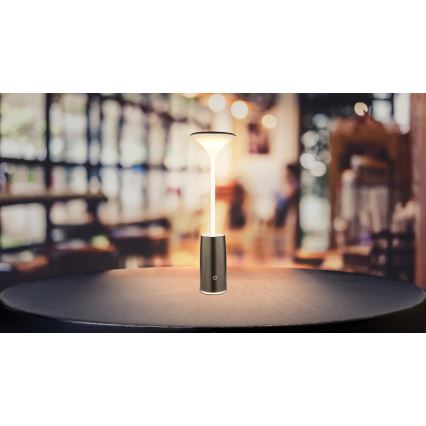 Globo - LED Aptumšojama uzlādējama skārienvadāma galda lampa LED/1,2W/3,7V 3000K 1500mAh melna
