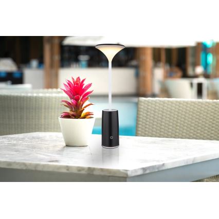 Globo - LED Aptumšojama uzlādējama skārienvadāma galda lampa LED/1,2W/3,7V 3000K 1500mAh melna
