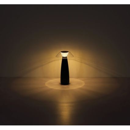 Globo - LED Aptumšojama uzlādējama skārienvadāma galda lampa LED/1W/3,7V 3000K 1200mAh melna