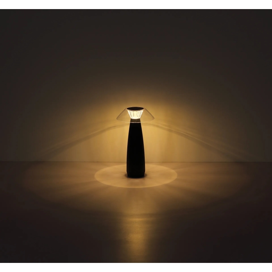Globo - LED Aptumšojama uzlādējama skārienvadāma galda lampa LED/1W/3,7V 3000K 1200mAh melna