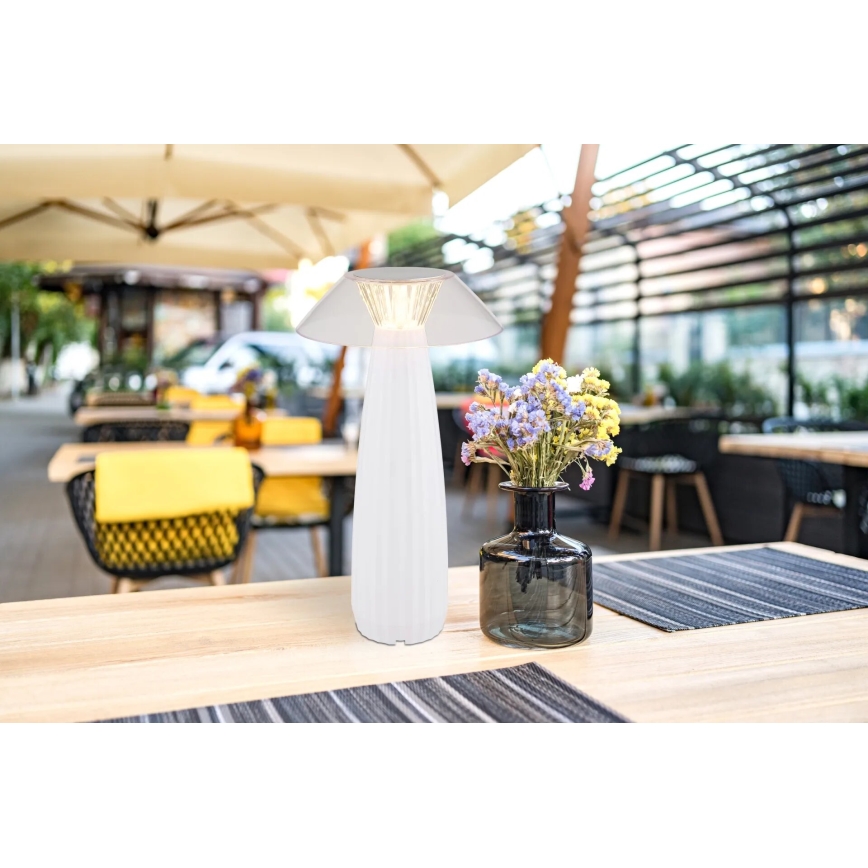 Globo - LED Aptumšojama uzlādējama skārienvadāma galda lampa LED/1W/3,7V 3000K 1200mAh balta
