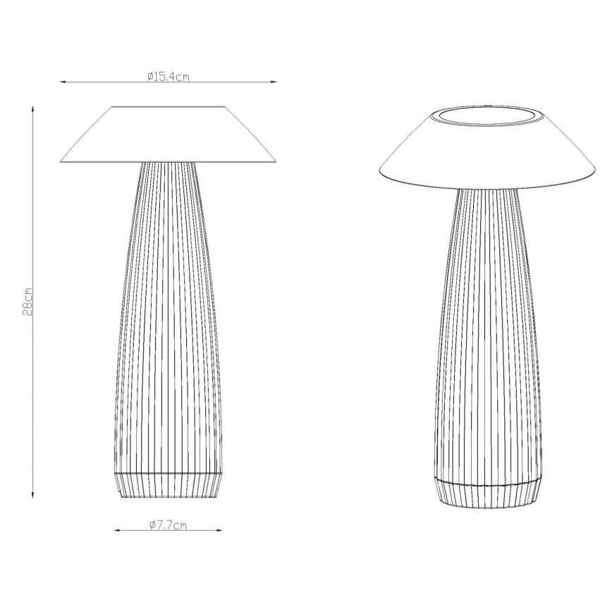 Globo - LED Aptumšojama uzlādējama skārienvadāma galda lampa LED/1W/3,7V 3000K 1200mAh balta