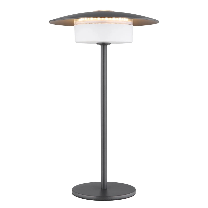 Globo - LED Āra uzlādējama skārienvadāma galda lampa LED/3W/3,7V 1800/2700/3000K IP44 1800 mAh pelēka
