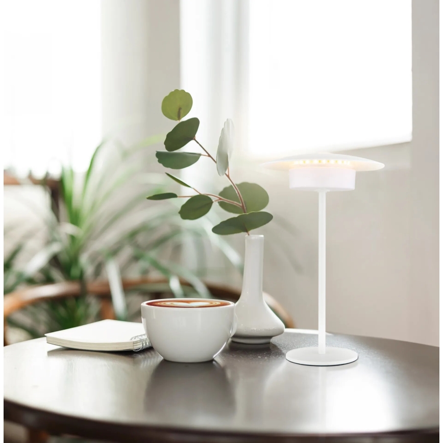 Globo - LED Āra uzlādējama skārienvadāma galda lampa LED/3W/3,7V 1800/2700/3000K IP44 1800 mAh balta