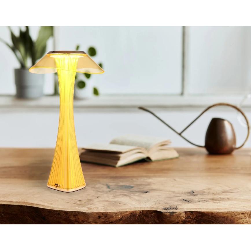 Globo - LED Aptumšojama, lādējama galda lampa LED/2,5W/3,7V 1200mAh 2700K/4500K/6500K zelta