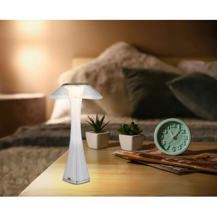 Globo - LED Aptumšojama, lādējama galda lampa LED/2,5W/3,7V 1200mAh 2700K/4500K/6500K balta
