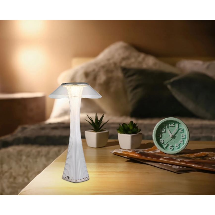 Globo - LED Aptumšojama, lādējama galda lampa LED/2,5W/3,7V 1200mAh 2700K/4500K/6500K balta