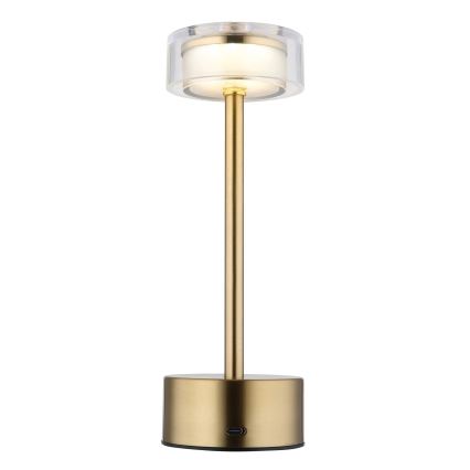 Globo - LED Aptumšojama uzlādējama skārienvadāma galda lampa LED/2,5W/3,7V 2700/4000/6500K 1800mAh misiņš