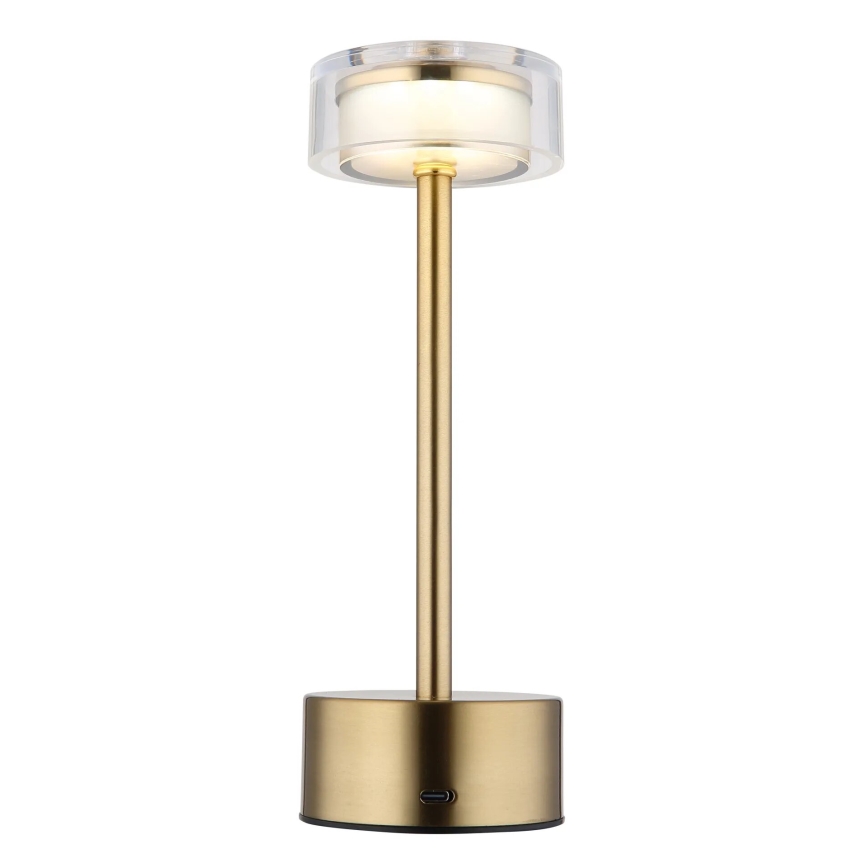 Globo - LED Aptumšojama uzlādējama skārienvadāma galda lampa LED/2,5W/3,7V 2700/4000/6500K 1800mAh misiņš