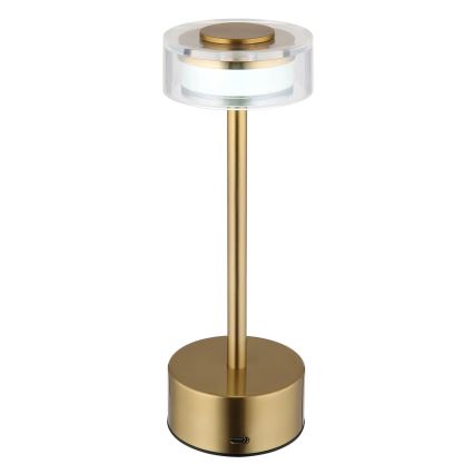 Globo - LED Aptumšojama uzlādējama skārienvadāma galda lampa LED/2,5W/3,7V 2700/4000/6500K 1800mAh misiņš