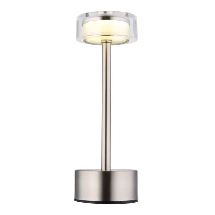 Globo - LED Aptumšojama uzlādējama skārienvadāma galda lampa LED/2,5W/3,7V 2700/4000/6500K 1800mAh matēts hroms